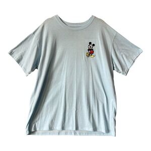 Classic Mickey Minnie Mouse And Friends Blue Embroiderd T-shirt XXL (19) Juniors